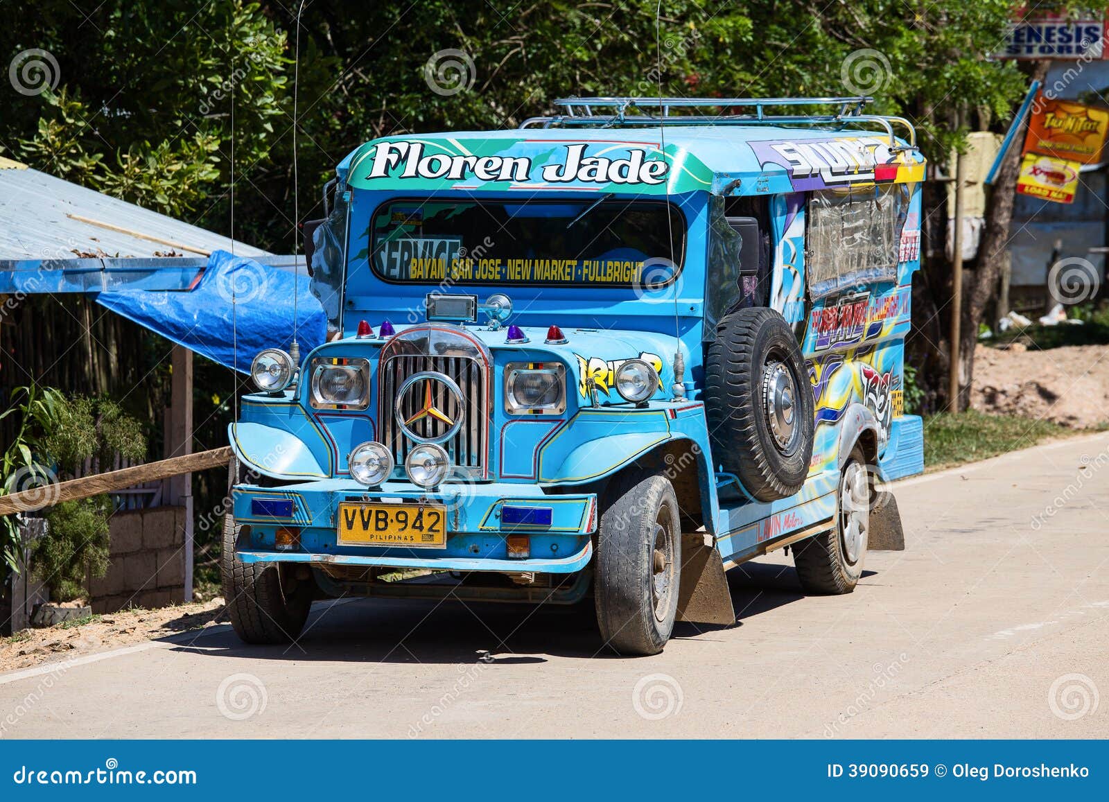 XXL-Ansichtskarte originell verzierter Bus wahrscheinlich von den Philippinen 
