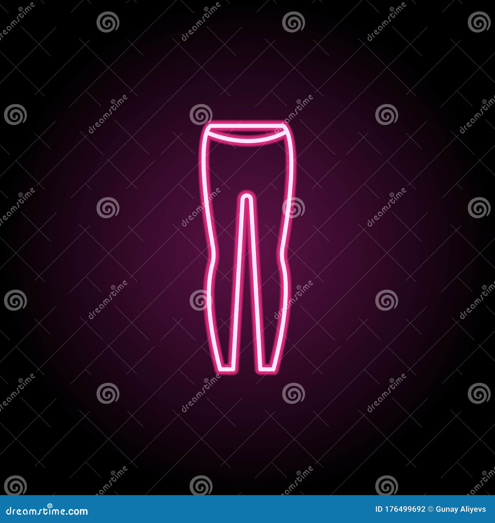 Jegging, Legging Clothes Woman Neon Icon. Simple Thin Line