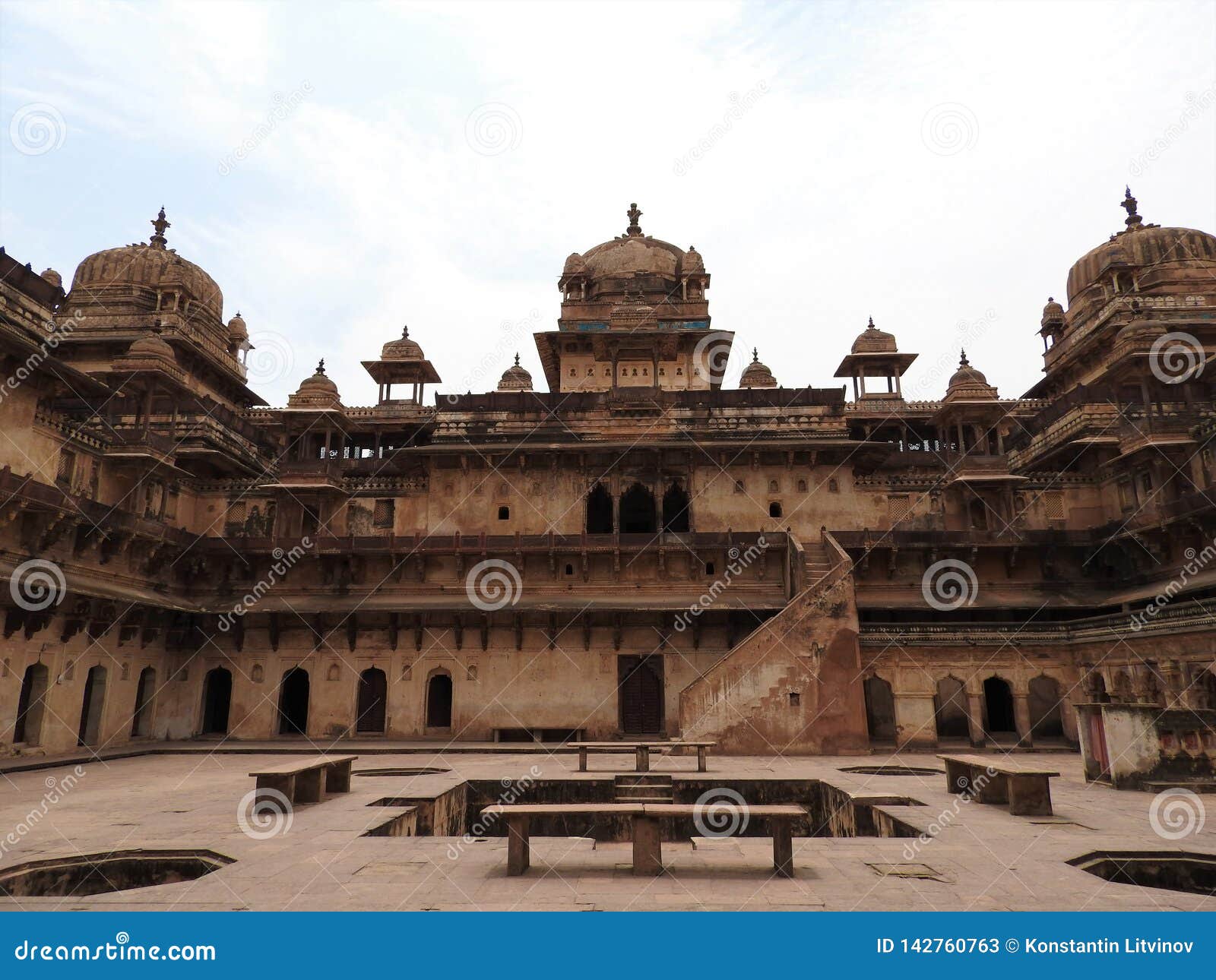 the jehangir mahal, orchha fort, religia hinduism, ancient architecture, orchha, madhya pradesh, india