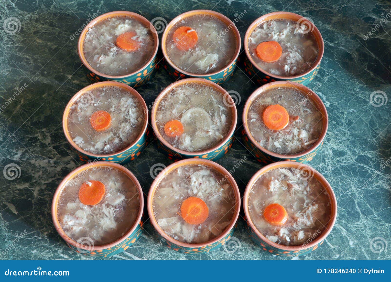 Jellied Minced Meat. Meat Jelly on a Table Stock Photo Image of