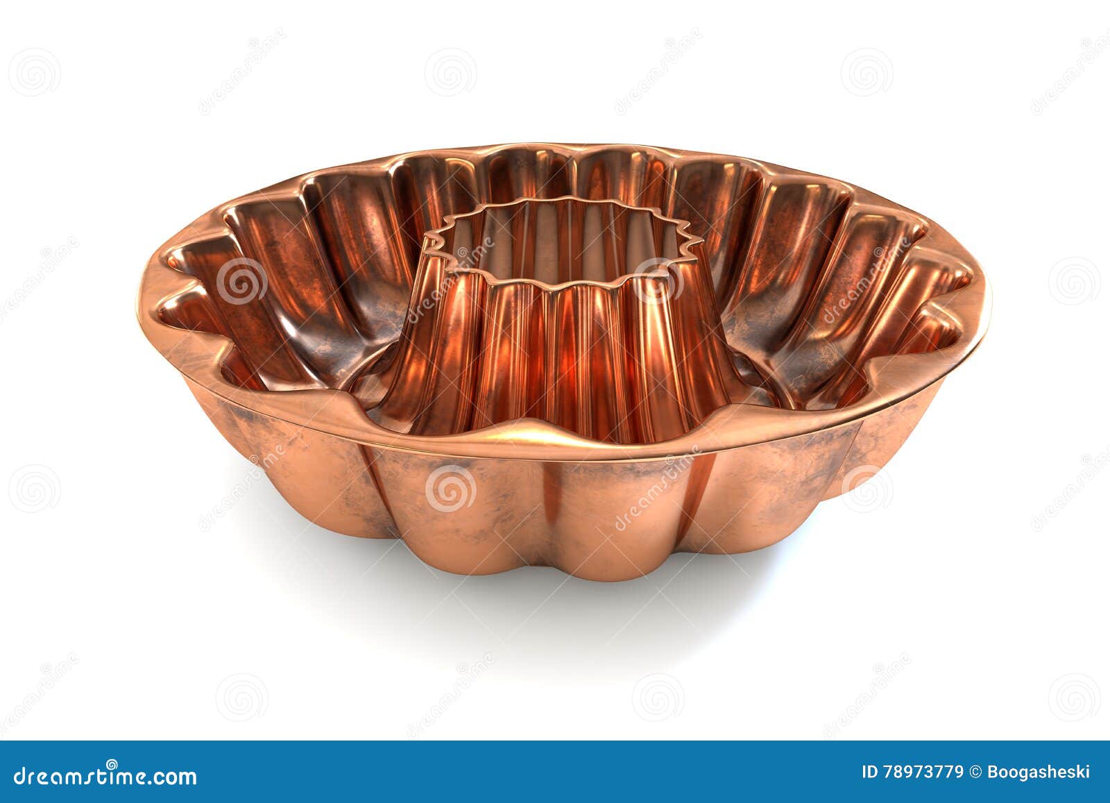 Vintage Copper Toned Metal Molds Set of 3 Jello Molds Baking Molds