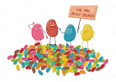 Jelly Bean Gang Cartoon stock vector. Illustration of bean - 135839887