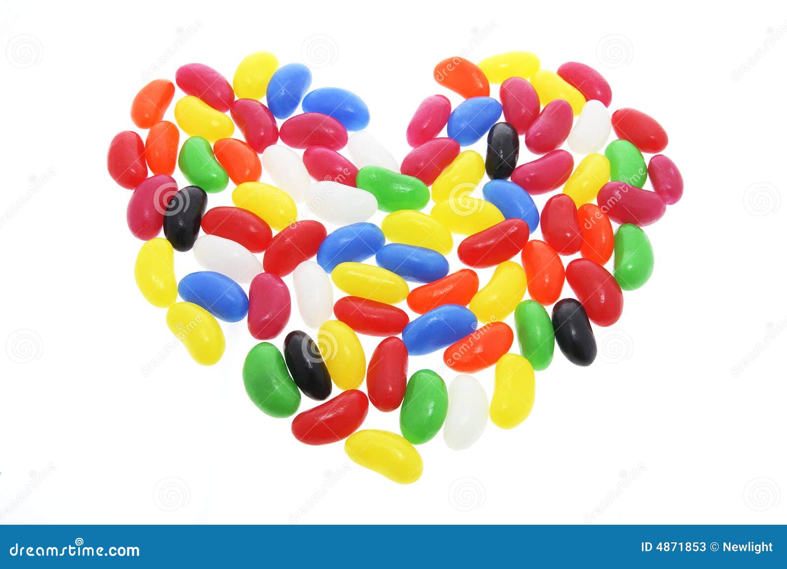 Jelly Beans Arranged in Shape of Love Heart Stock Image - Image of ...