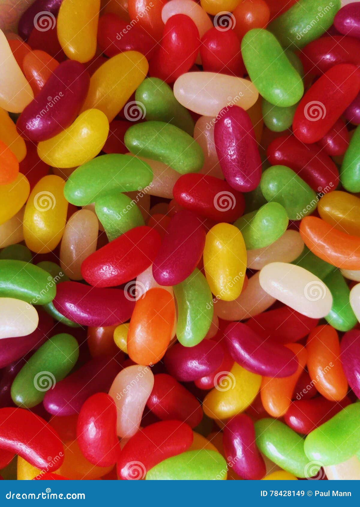 Jelly Beans Sweets Colours Artificial Kids Children Treat Stock Image