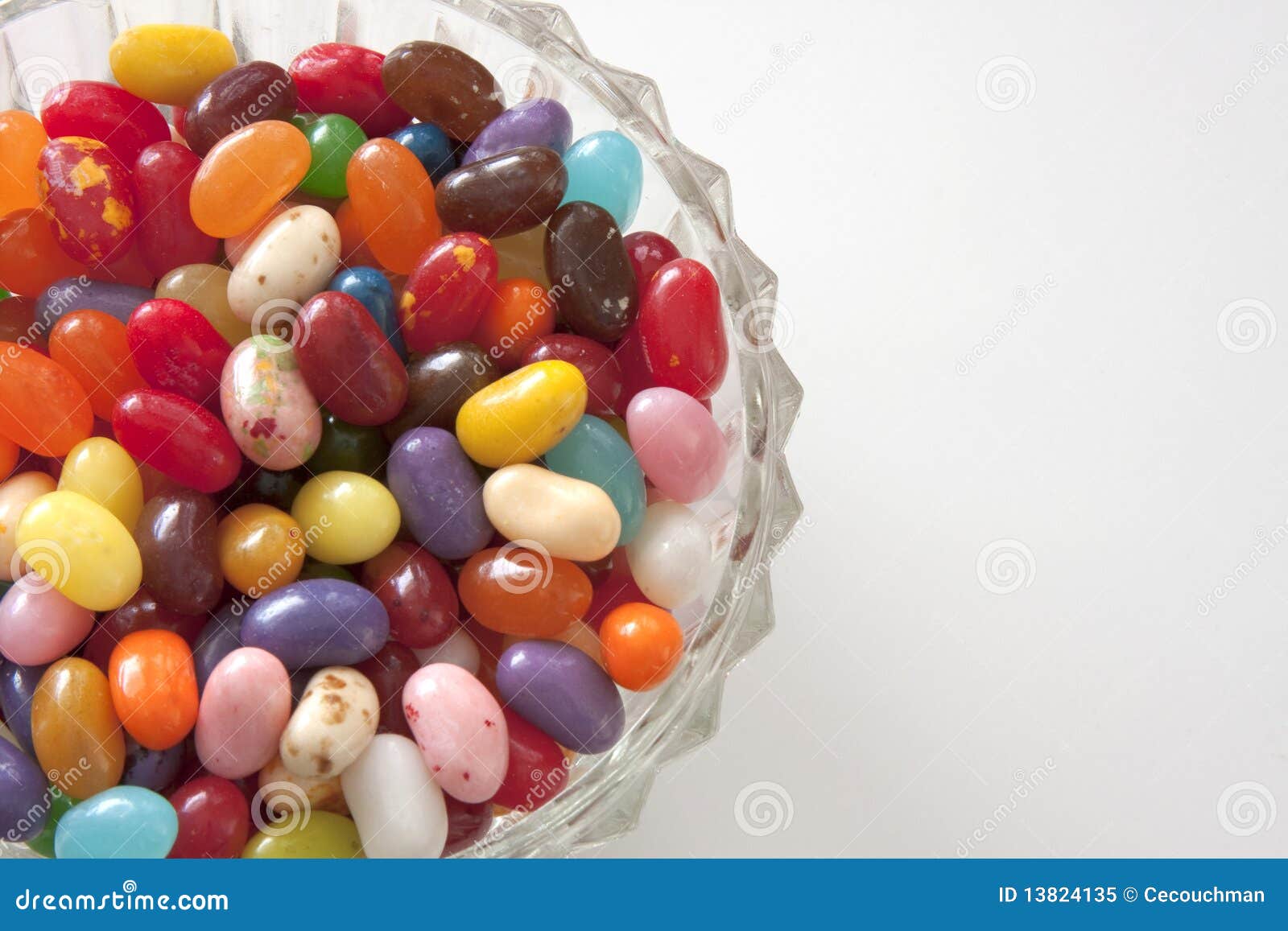 Jelly Beans in Glass Dish stock image. Image of yellow 13824135