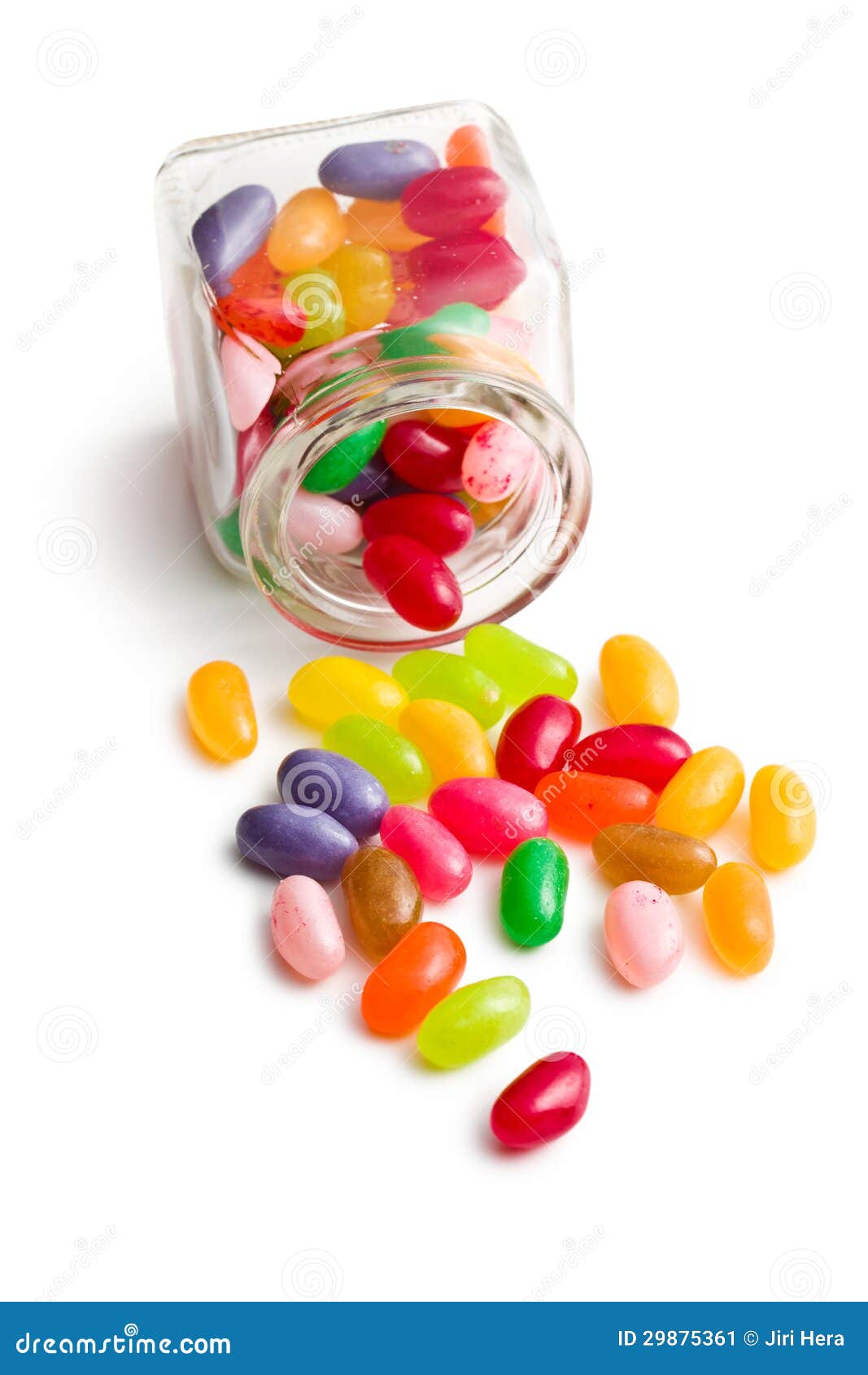 Jelly beans in glass jar stock image. Image of colour - 29875361