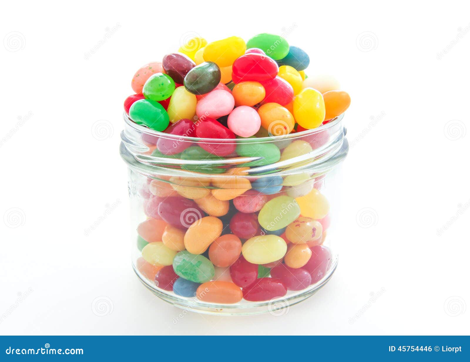 Jelly beans with glass jar stock photo. Image of colorful 45754446