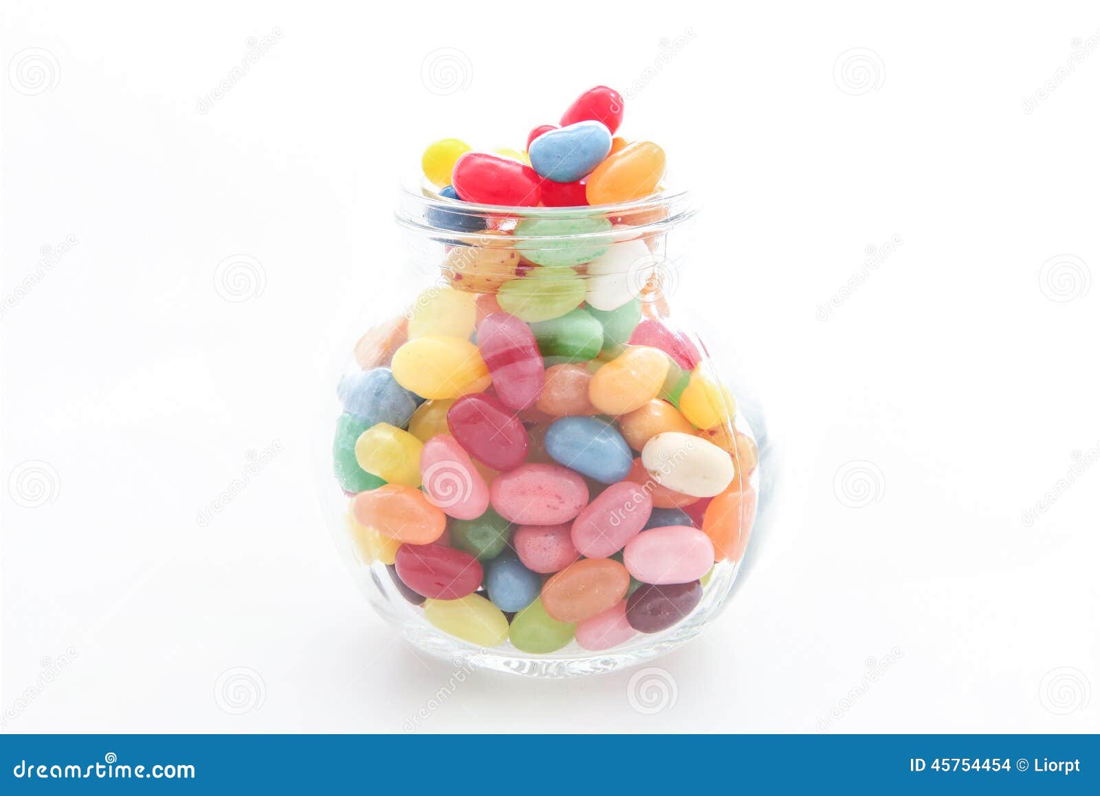 Jelly beans with glass jar stock photo. Image of sugar 45754454