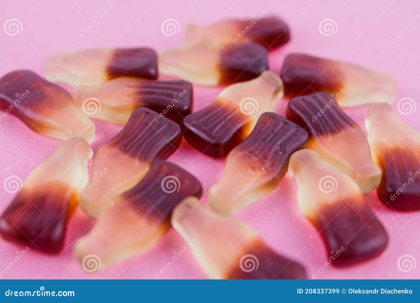 Jelly Candies in the Form of Bottles on the Table Stock Image Image
