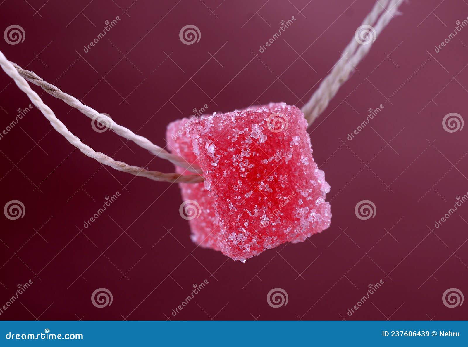 Jelly Candy Red in Sugar Hanging on a Rope Stock Image Image of assorted, delicious 237606439