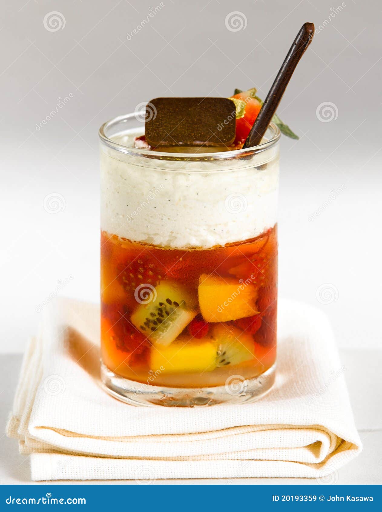 Jelly cocktail fruit salad stock image. Image of cherry 20193359