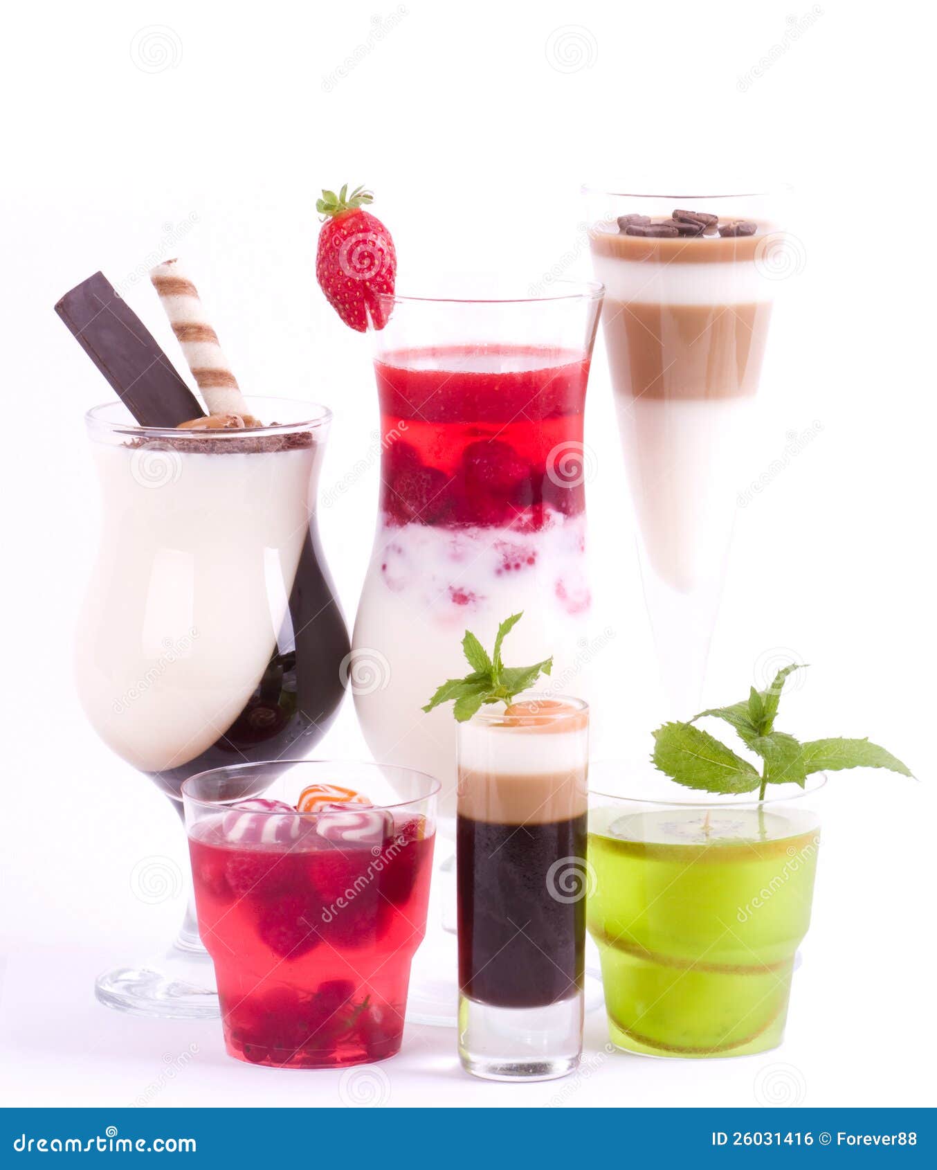 Jelly with Coffee, Berry and Fruits Stock Photo Image of confection