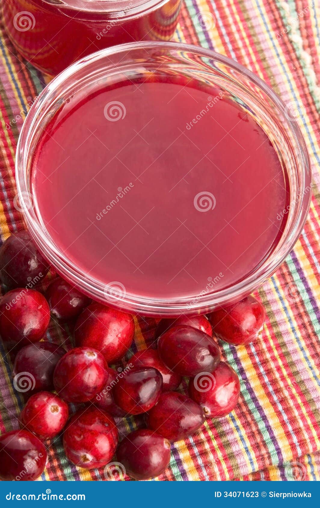 Jelly with Cranberries stock image. Image of calorie 34071623