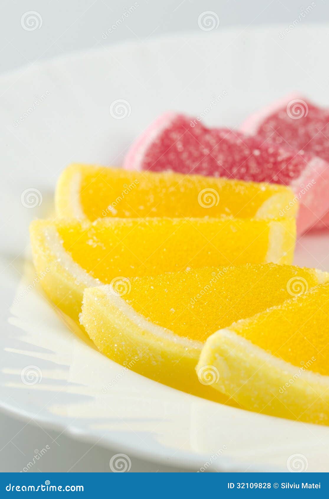 Jelly fruits on a plate stock photo. Image of fresh, chewing 32109828