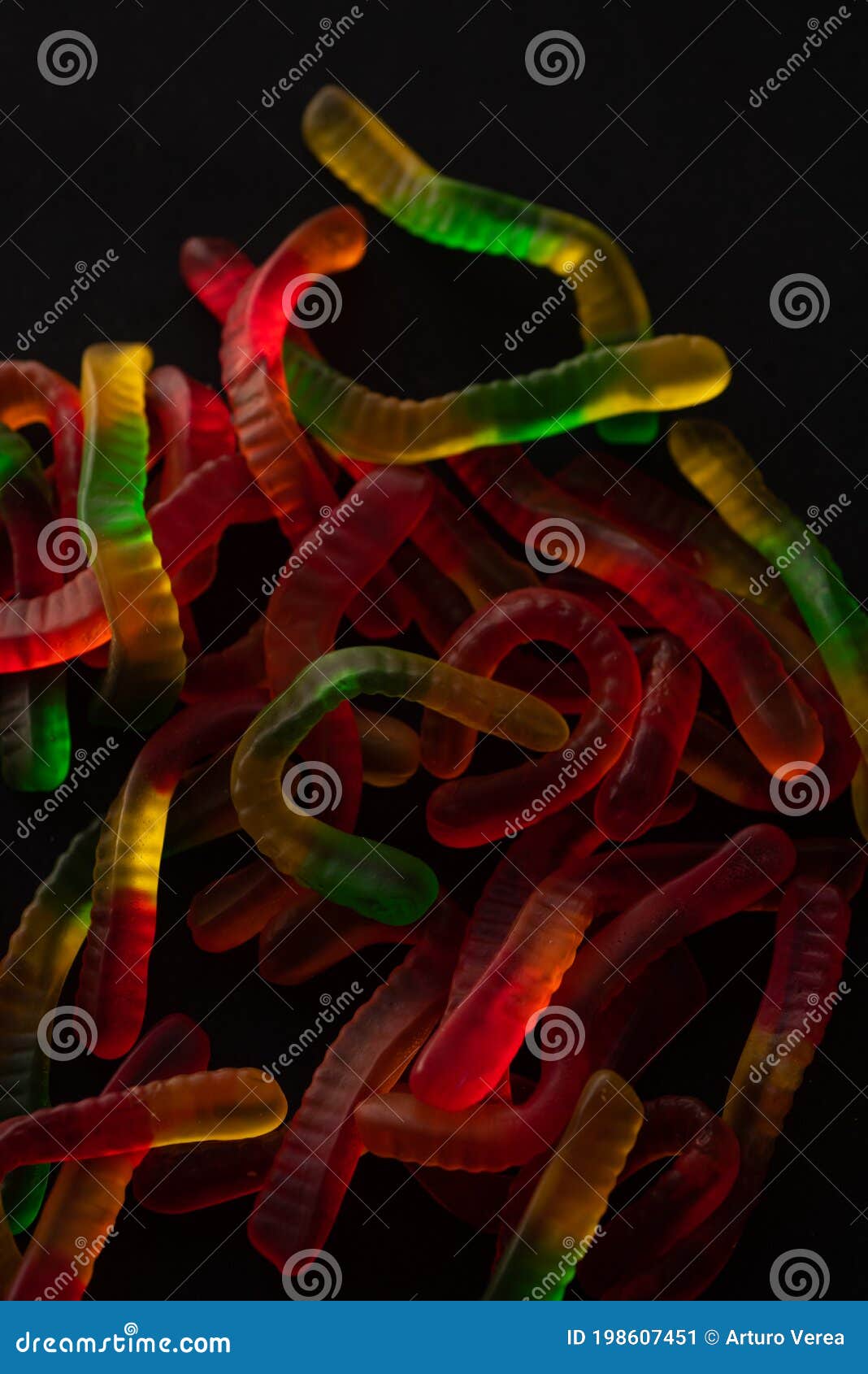 Jelly Gummy Worm Sweet Candy Stock Image Image of fattening, children