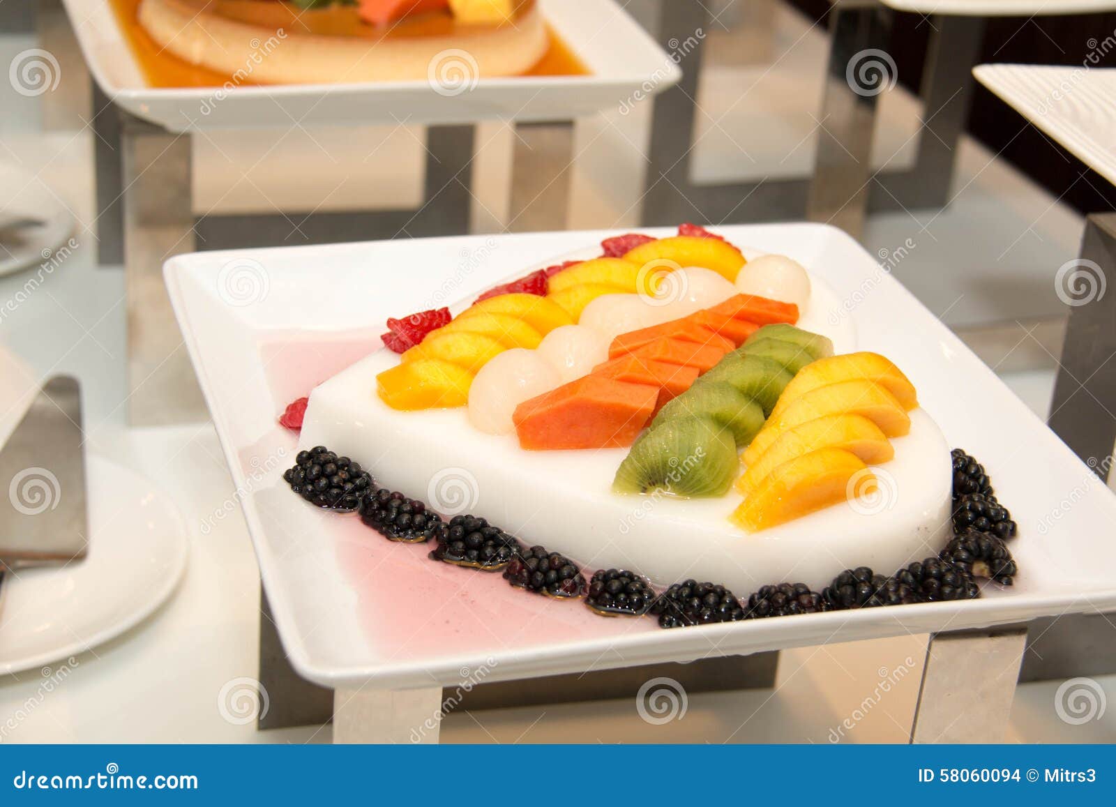 Jelly Pudding-mixede Obstsalat, Nachtisch Stockfoto - Bild von ...