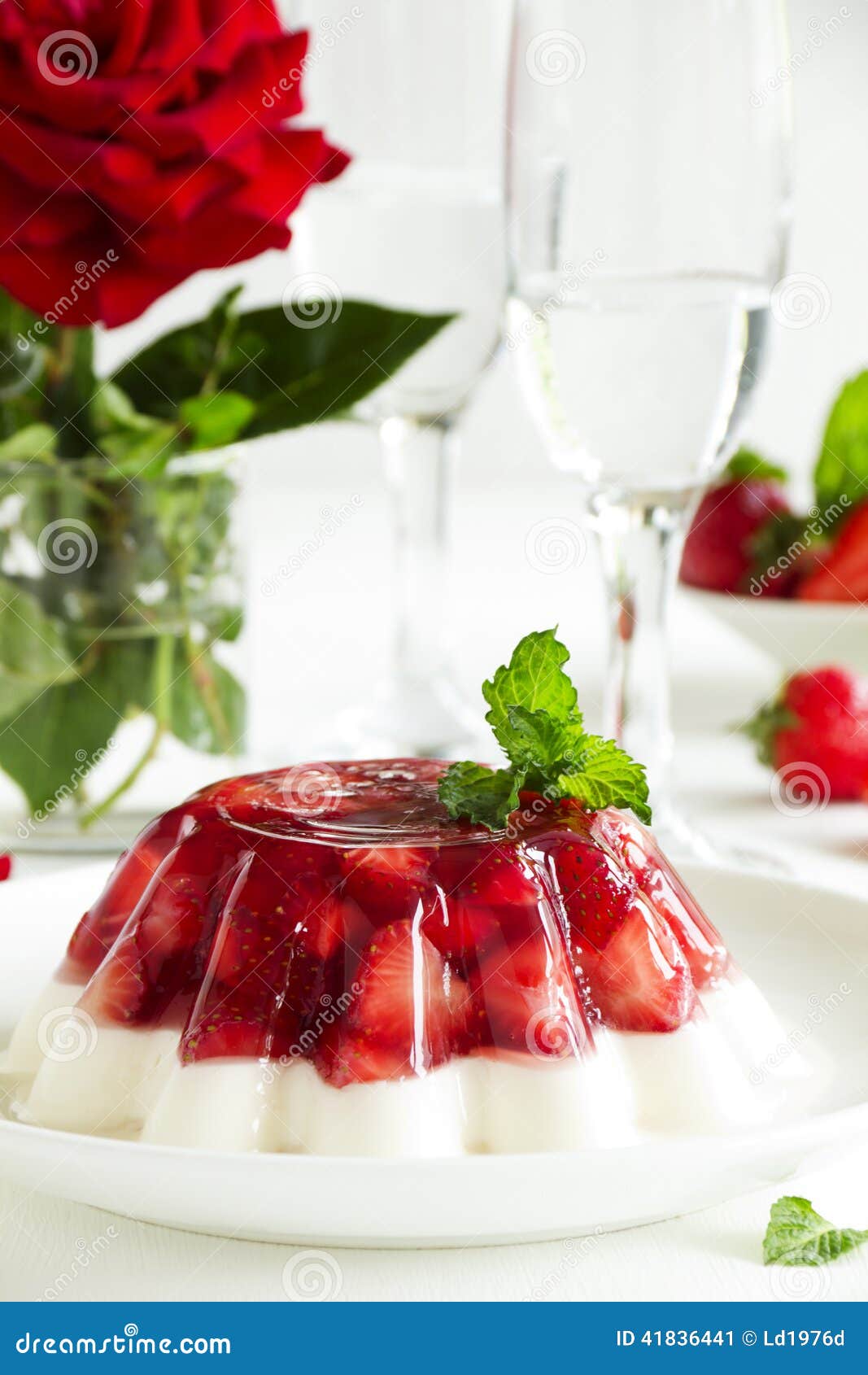 Jelly with strawberries stock image. Image of preserves 41836441