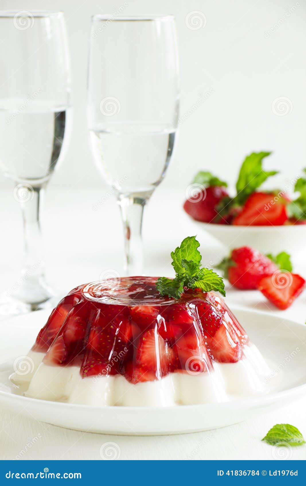 Jelly with strawberries stock photo. Image of berry, gourmet 41836784