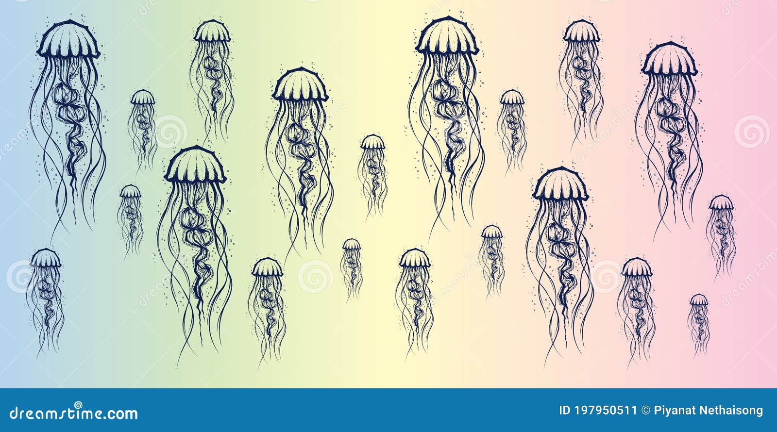 Buy Jellyfish Outline Temporary Tattoo / Underwater Sea Animal Temporary  Tattoo Online in India - Etsy