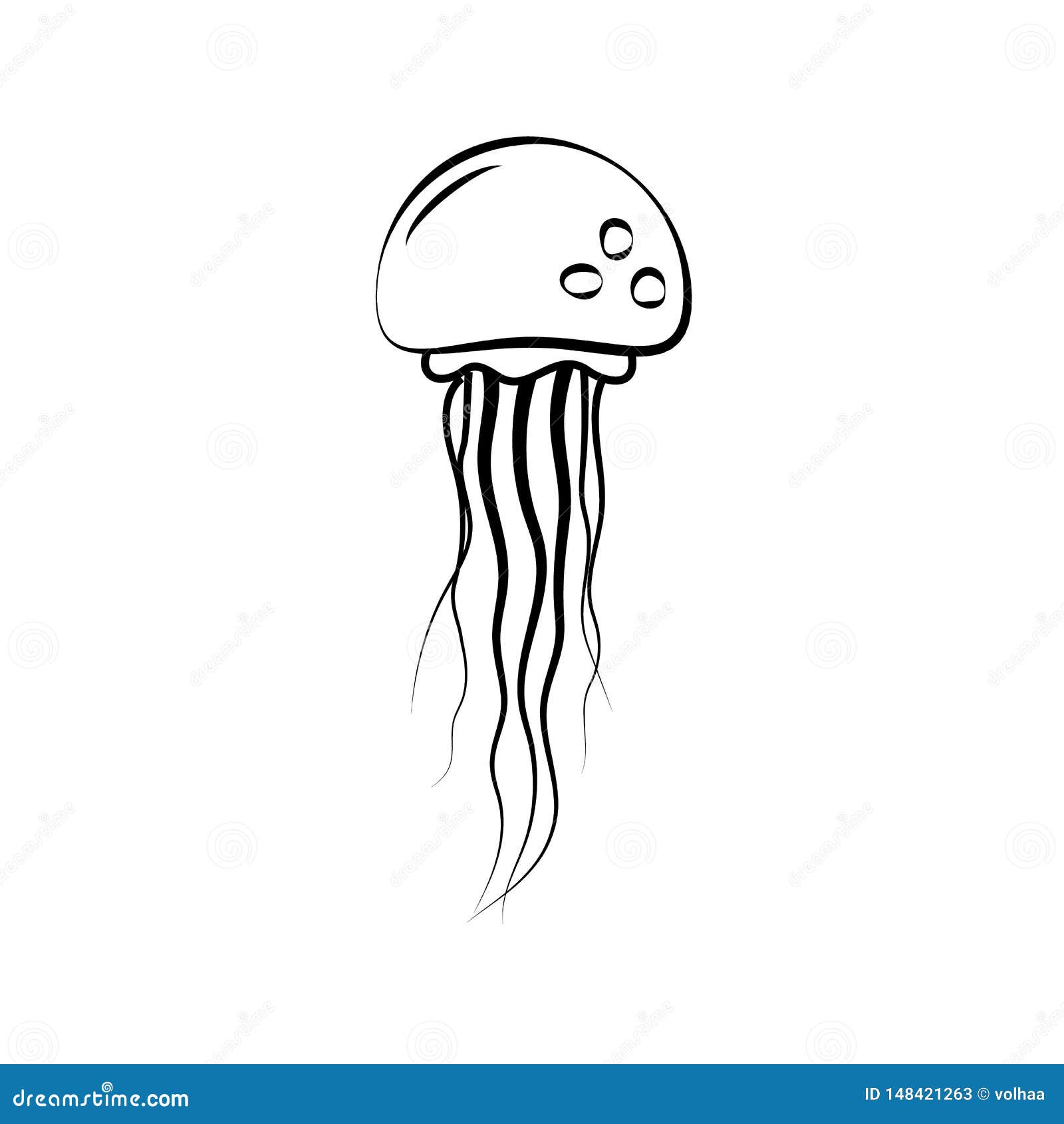 Download Jellyfish vector icon stock vector. Illustration of wildlife - 148421263