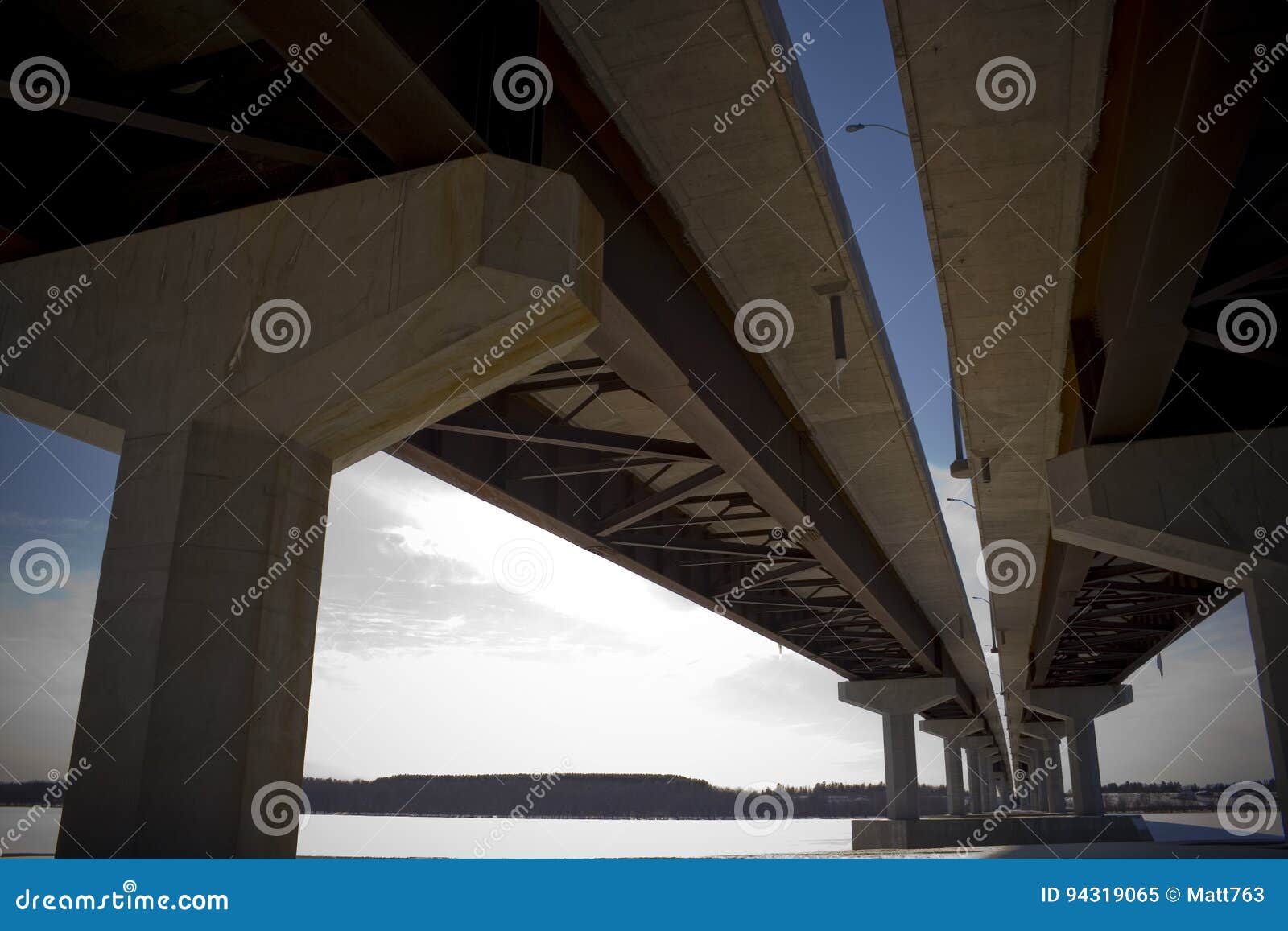 Jemseg River Bridge stock image. Image of river, transportation 94319065