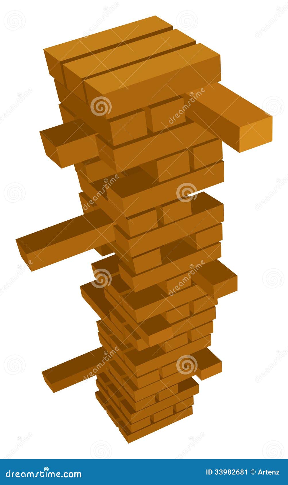 Brick Pillar Blocks in stack Jenga game for home adult and kids leisure  Board games Wooden block icon outline set white color vector illustration  flat style image Stock Vector