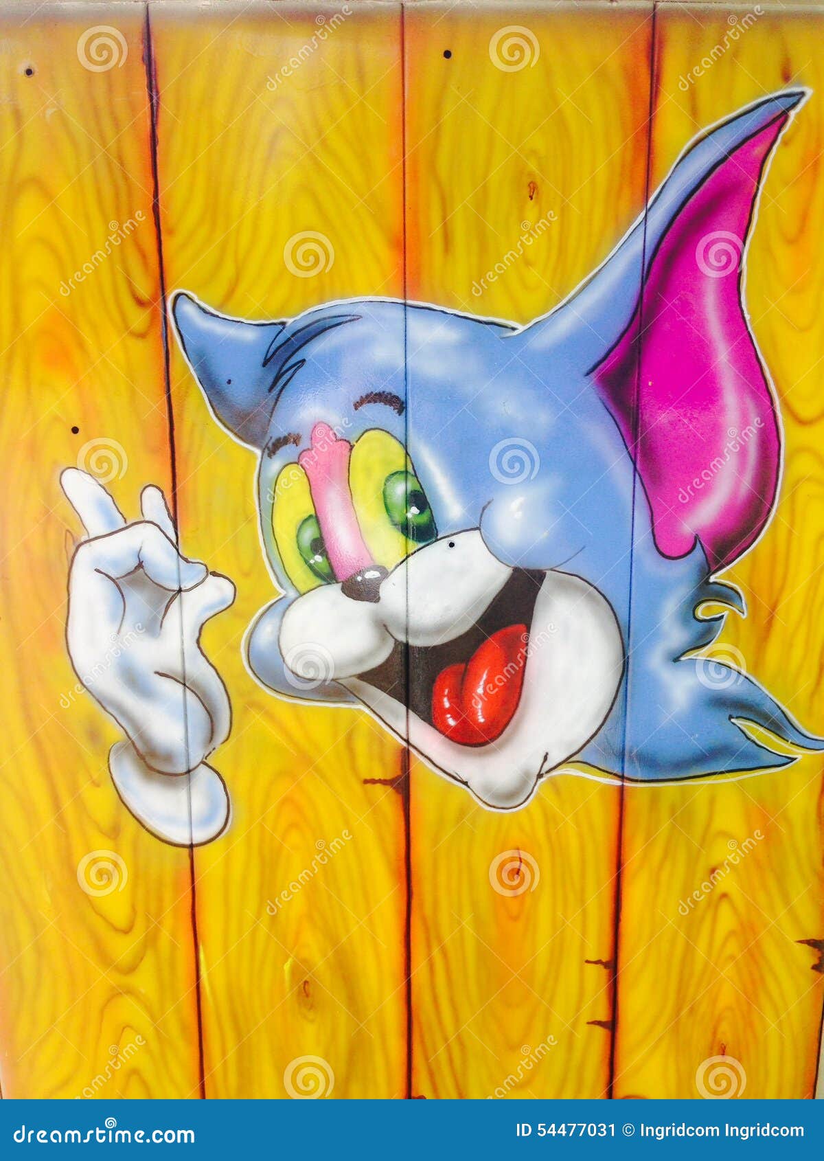 Jerry S Portrait (from Tom & Jerry Cartoons) on a Wooden Background  Editorial Photo - Image of background, portrait: 54477031