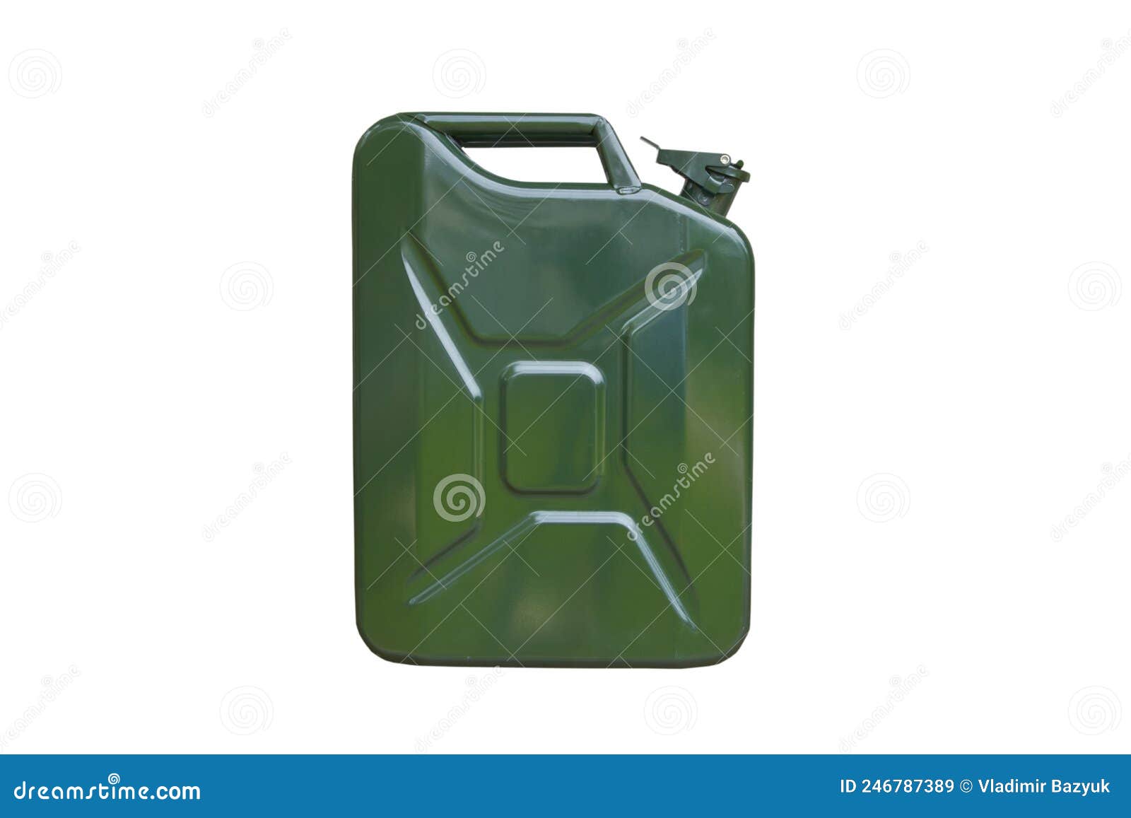 Jerrycan Sobre Fondo Nuevo Contenedor De Combustible Gasolina Aislado Sobre Fondo Blanco de archivo - de gasolina, aislado: 246787389