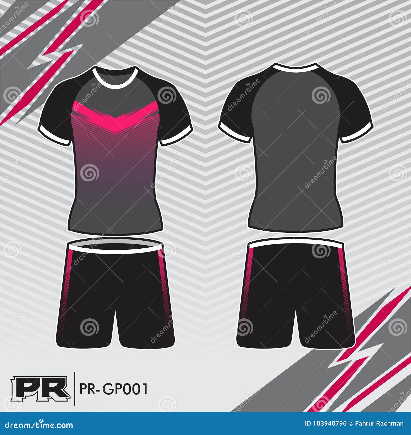 jersey design pink and gray