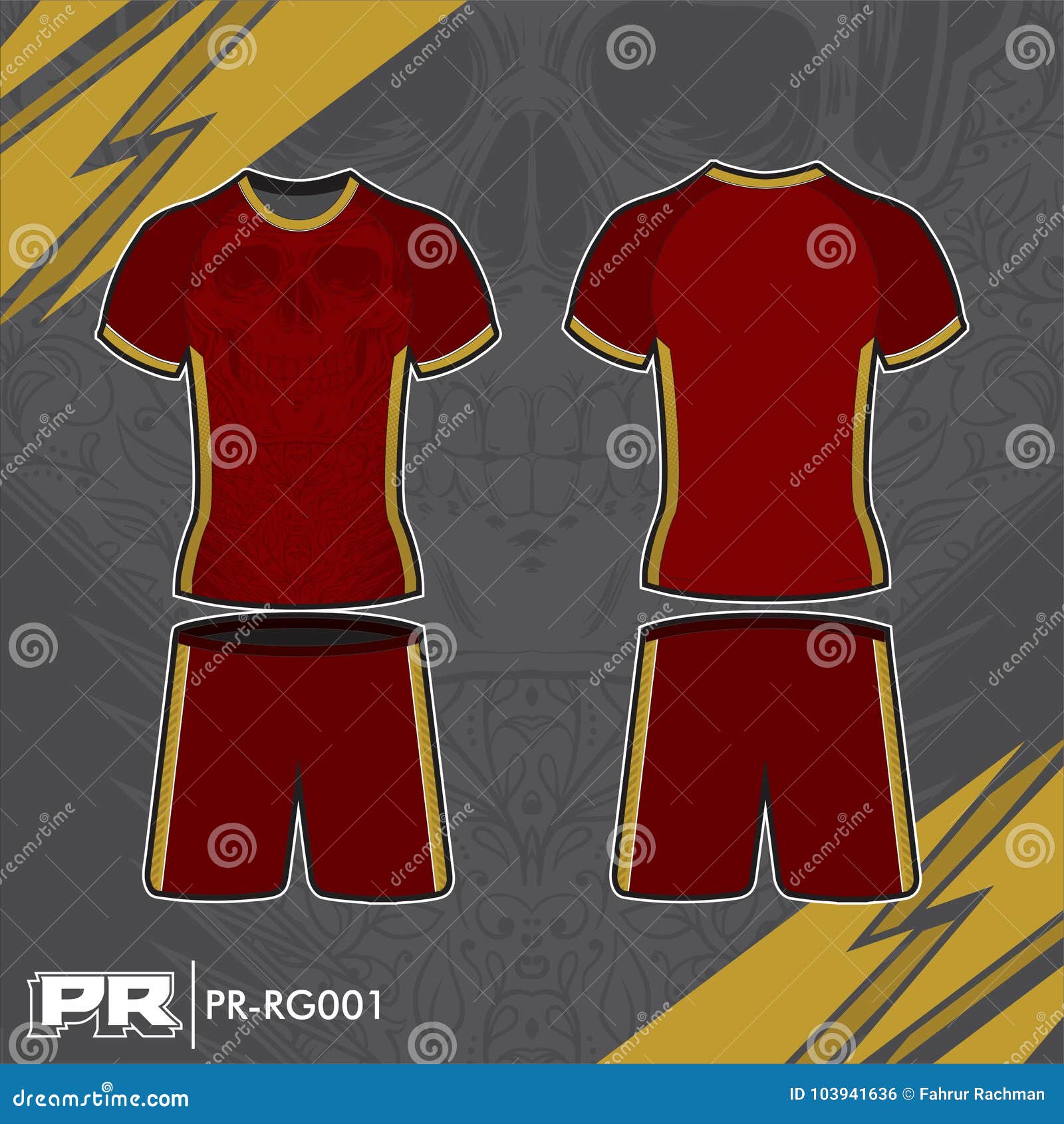 red and gold jersey