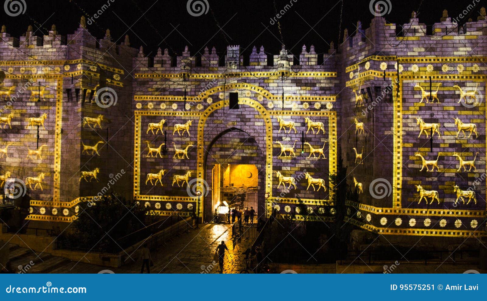 Jerusalem Festival of Light Damascus Gate Editorial Photo Image of