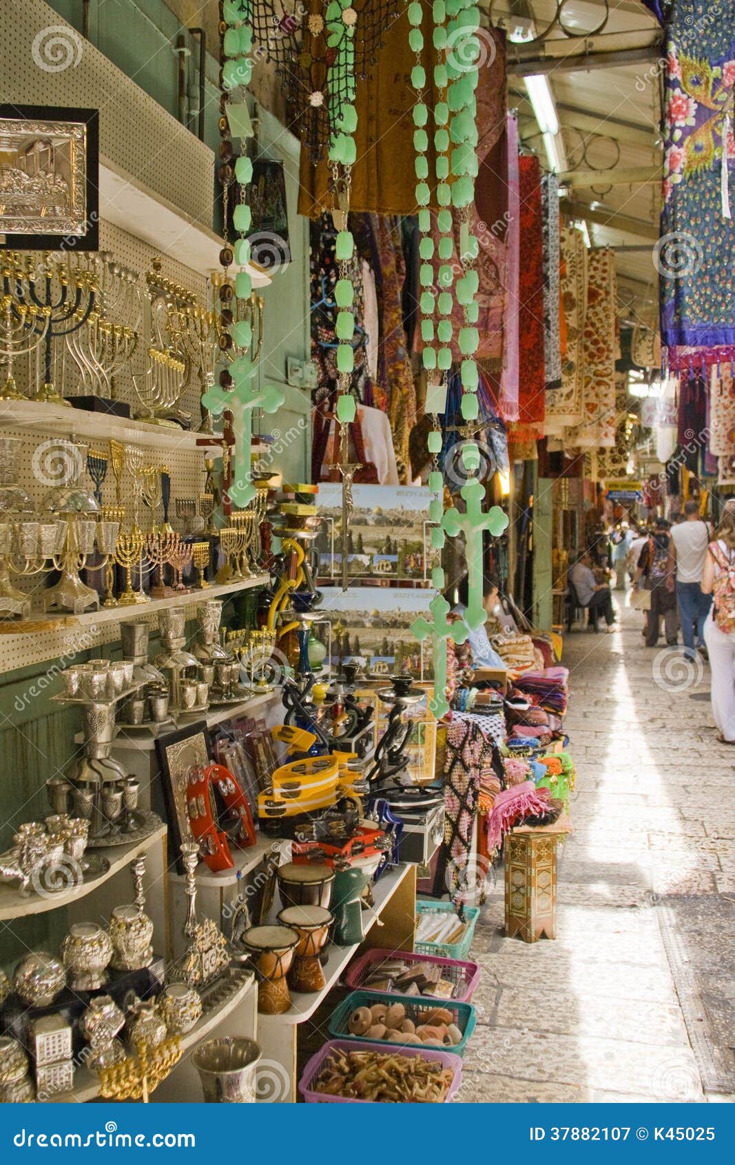 Jerusalem Souvenir Shoppar, Israel. Redaktionell Arkivbild Bild av