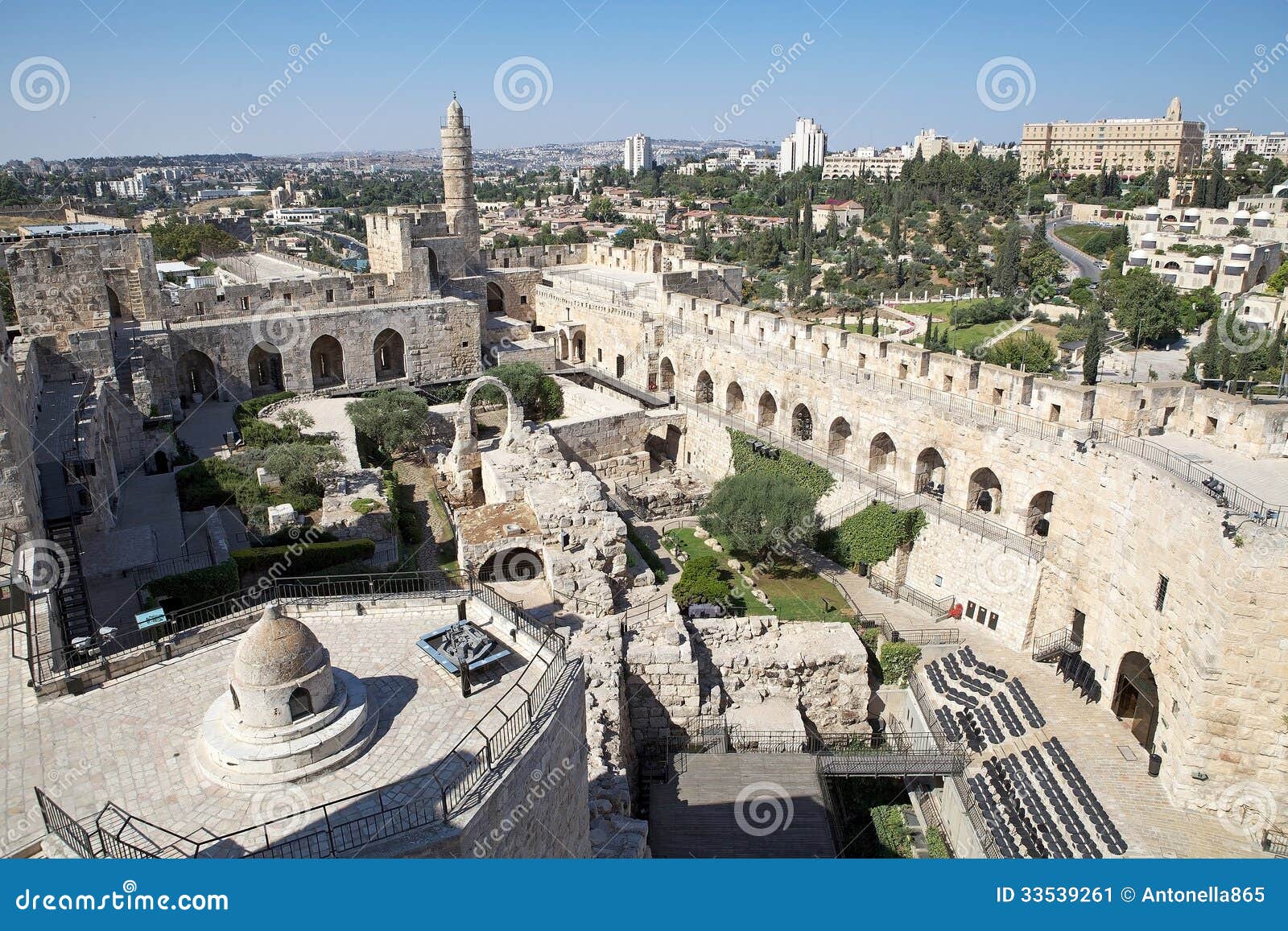 De Citadel van David en de stadsmening van Jeruzalem, Jeruzalem, Israël