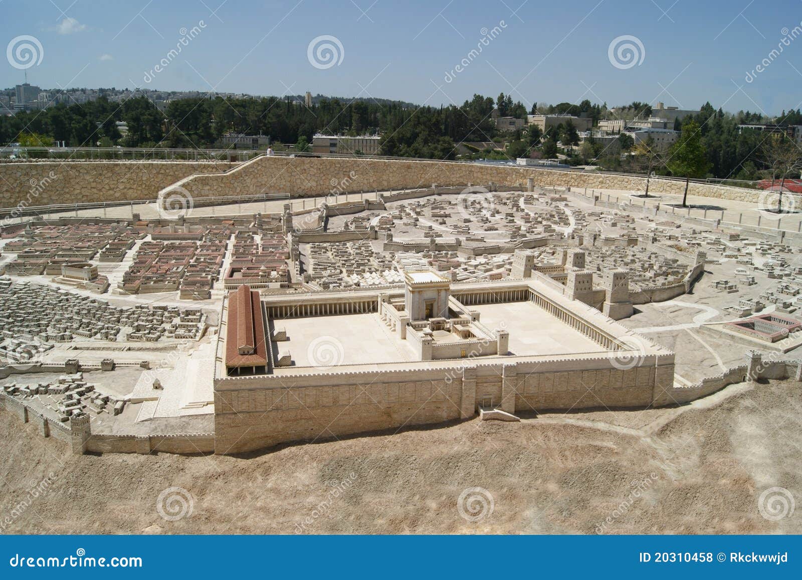 Jeruzalem, Tweede Tempel stock foto. Image of gebouw - 20310458