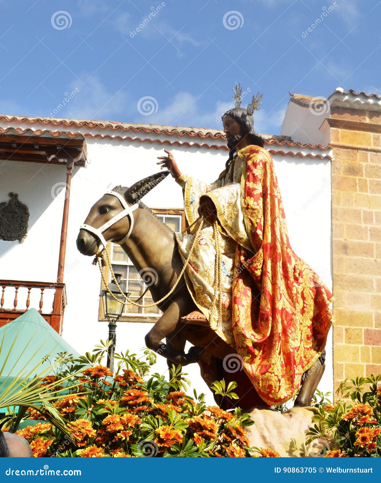 Jesús en burro imagen de archivo. Imagen de gran, palma - 90863705