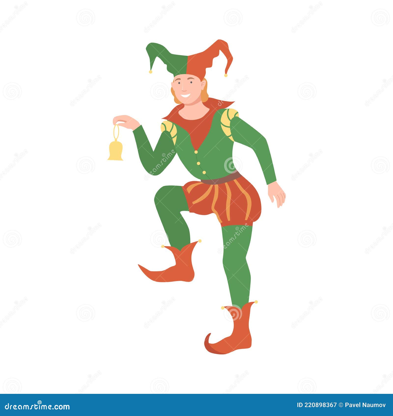 Jester or Harlequin with Jingle Hat As Fabulous Medieval Character from ...