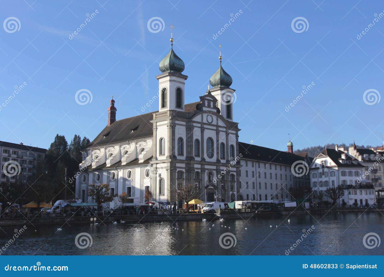 Jesuitkirche in Der Luzerne Redaktionelles Stockfoto Bild von