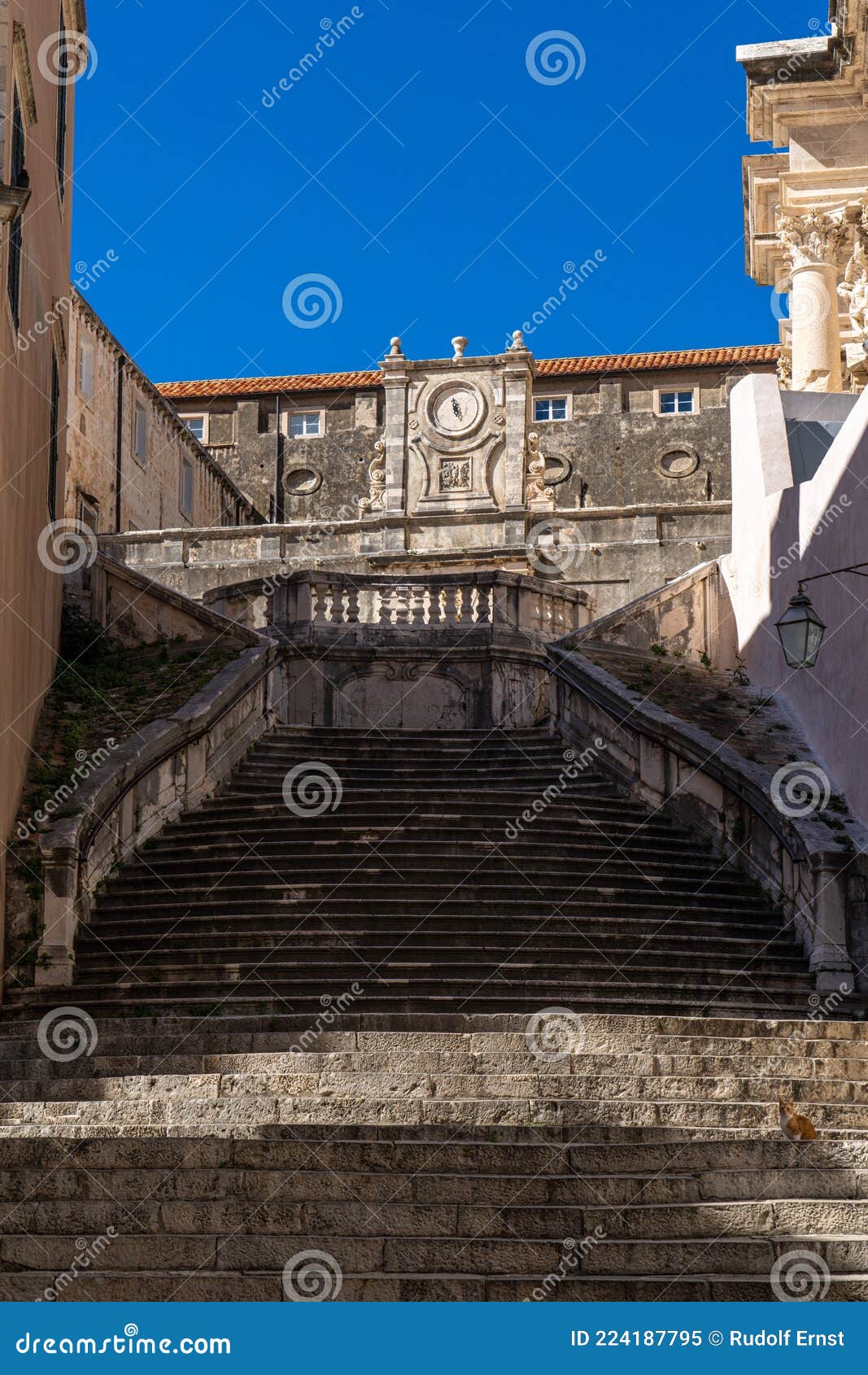 jesuits staircase in dubrovnik, croatia. walk of shame staircase