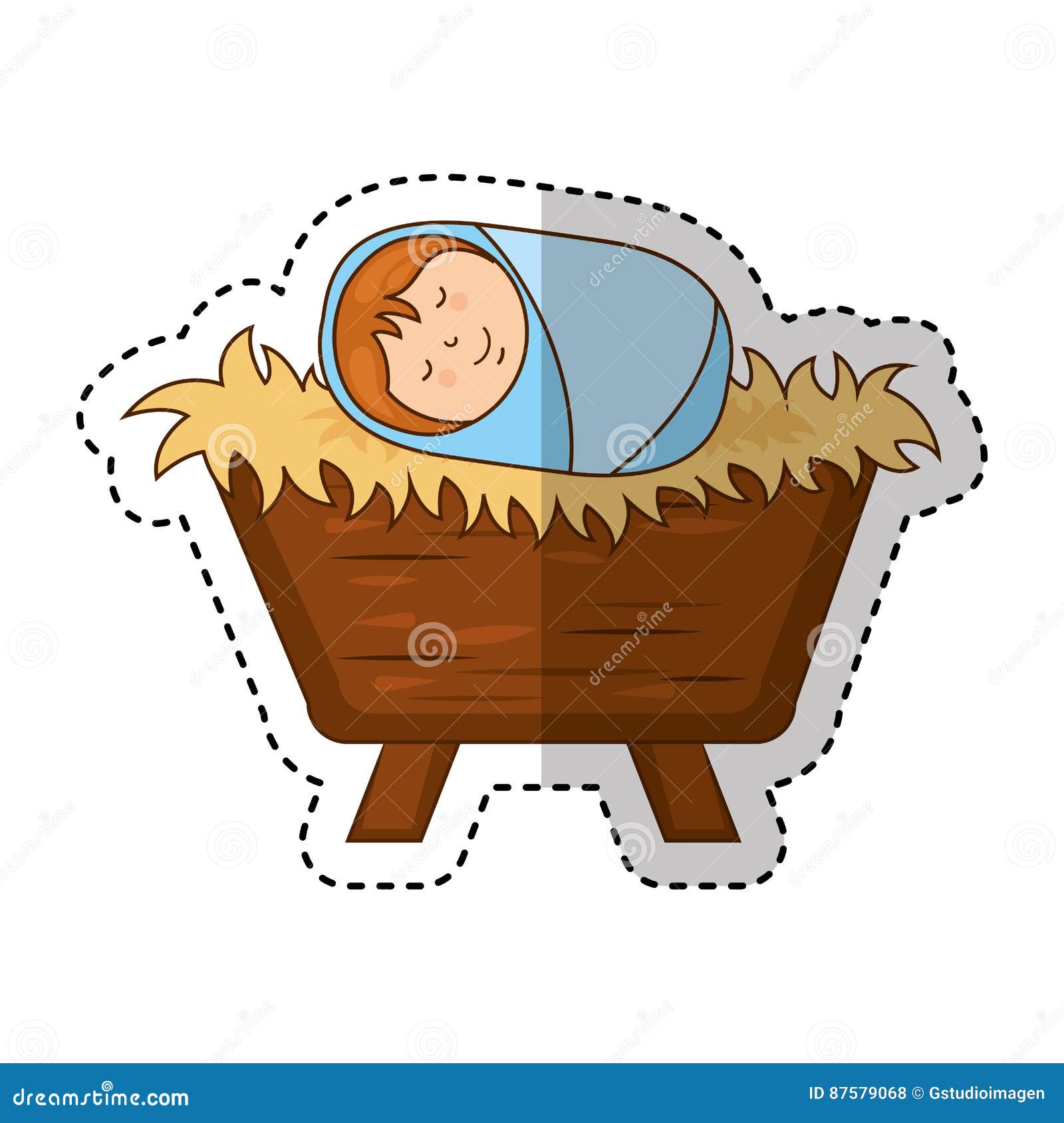 Jesus Baby Manger Character Stock Vector Illustration Of Design Baby