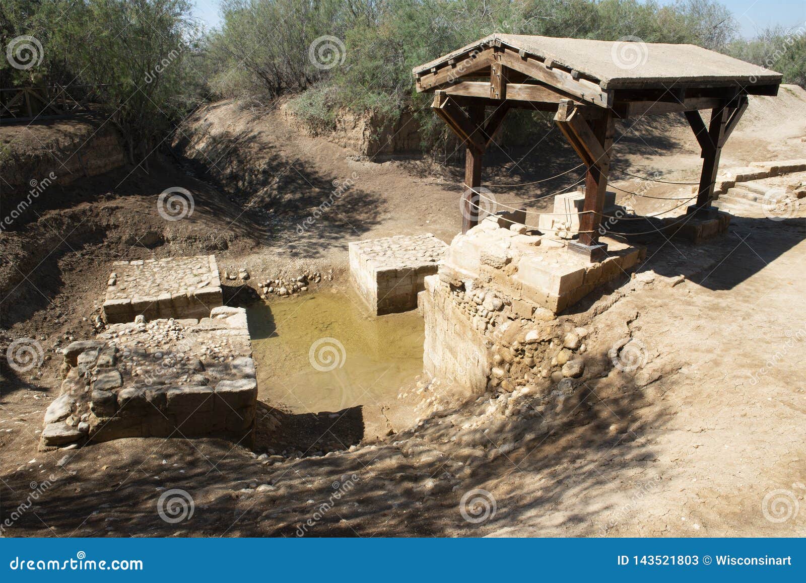 Jesus Baptism Site, Jordan Travel Immagine Stock - Immagine di baptized, jordan: 143521803