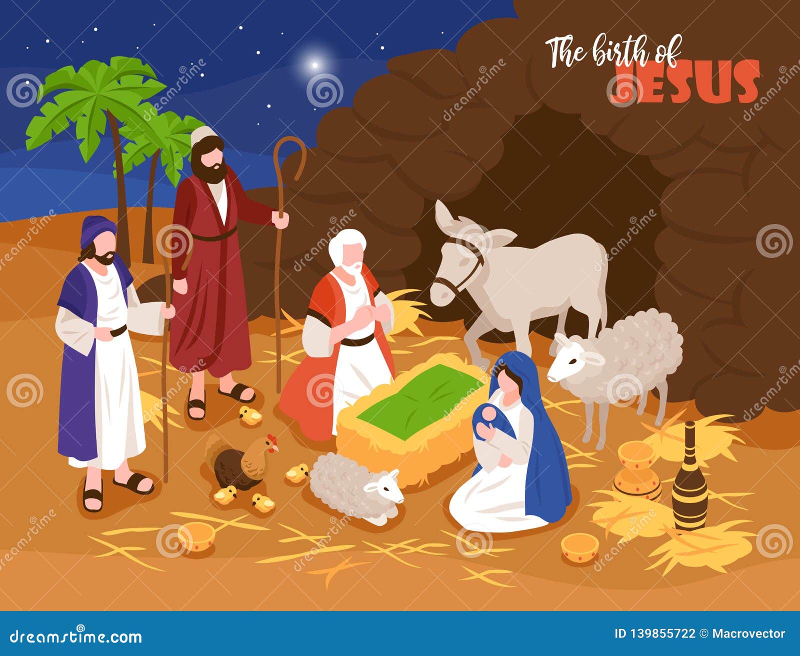 Download Jesus Birth Banner Background Stock Vector - Illustration of history, christ: 139855722