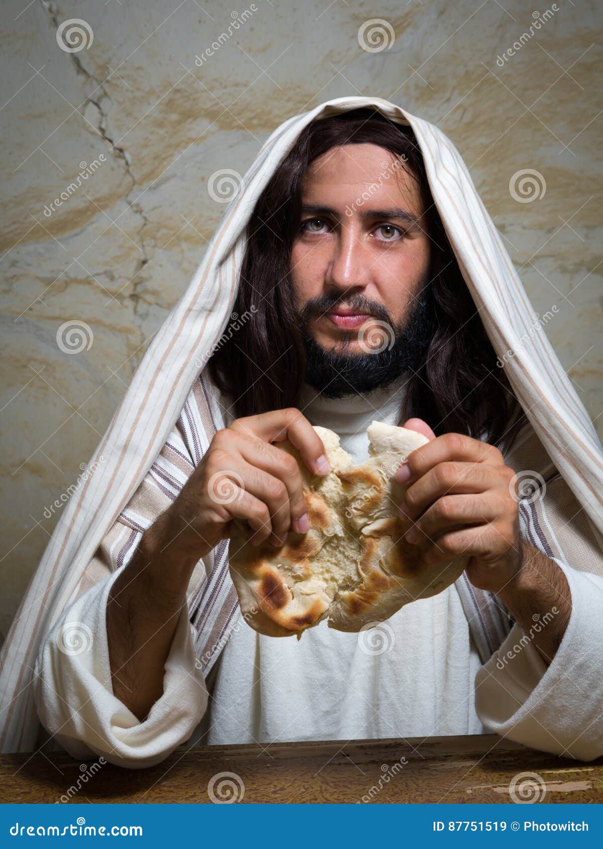 Jesus breaking the bread stock image. Image of body, religion 87751519