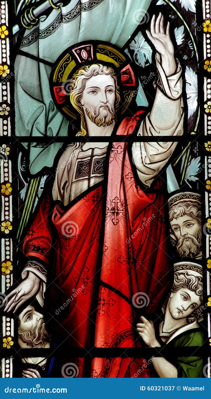 jesus calming the storm in stained glass