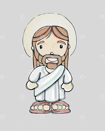 Jesus cartoon b stock vector. Illustration of faith, cartoon - 49196548