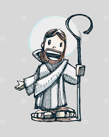 Jesus cartoon a stock vector. Illustration of sandals - 49194812