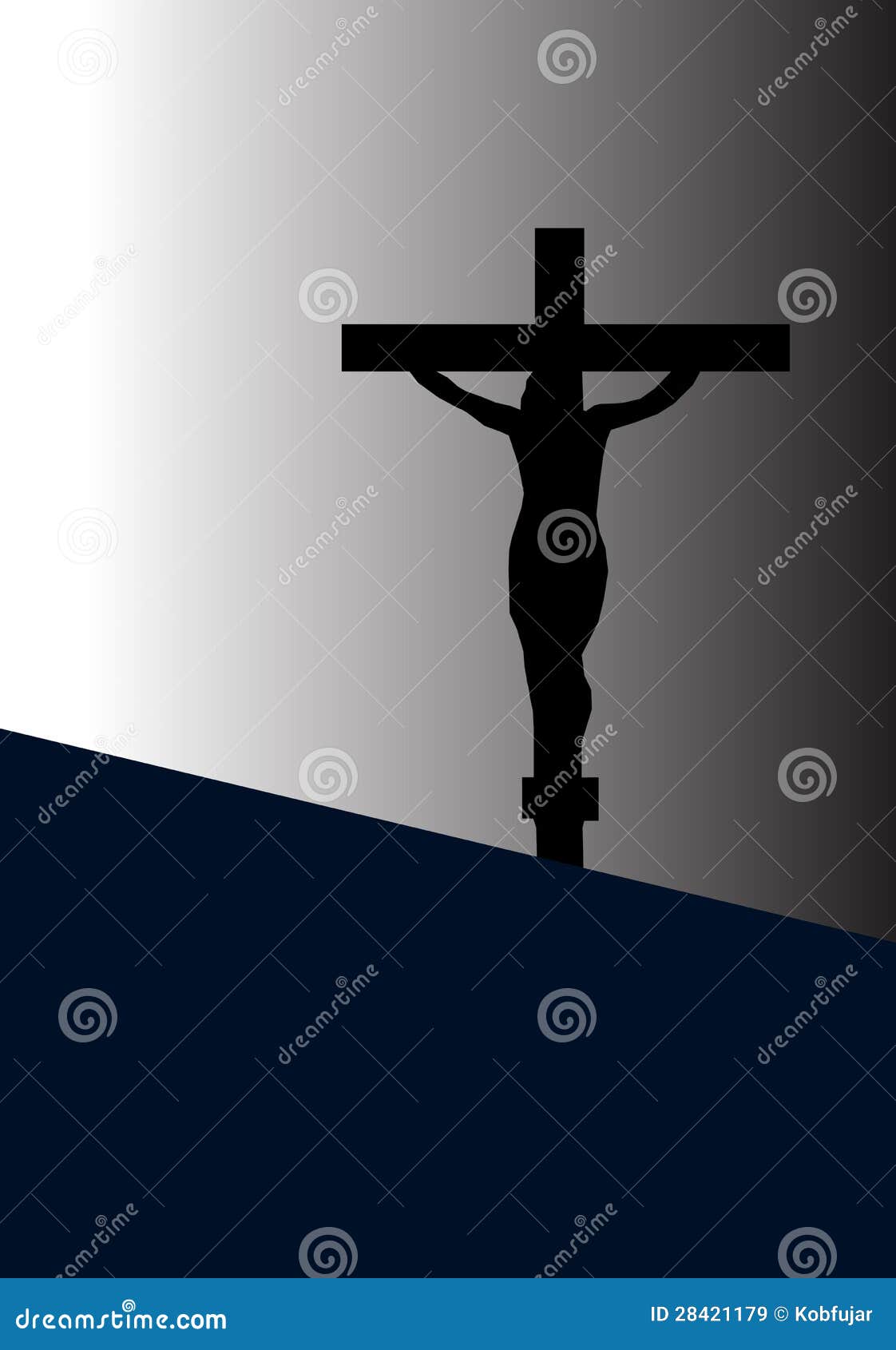 jesus on cross silhouette