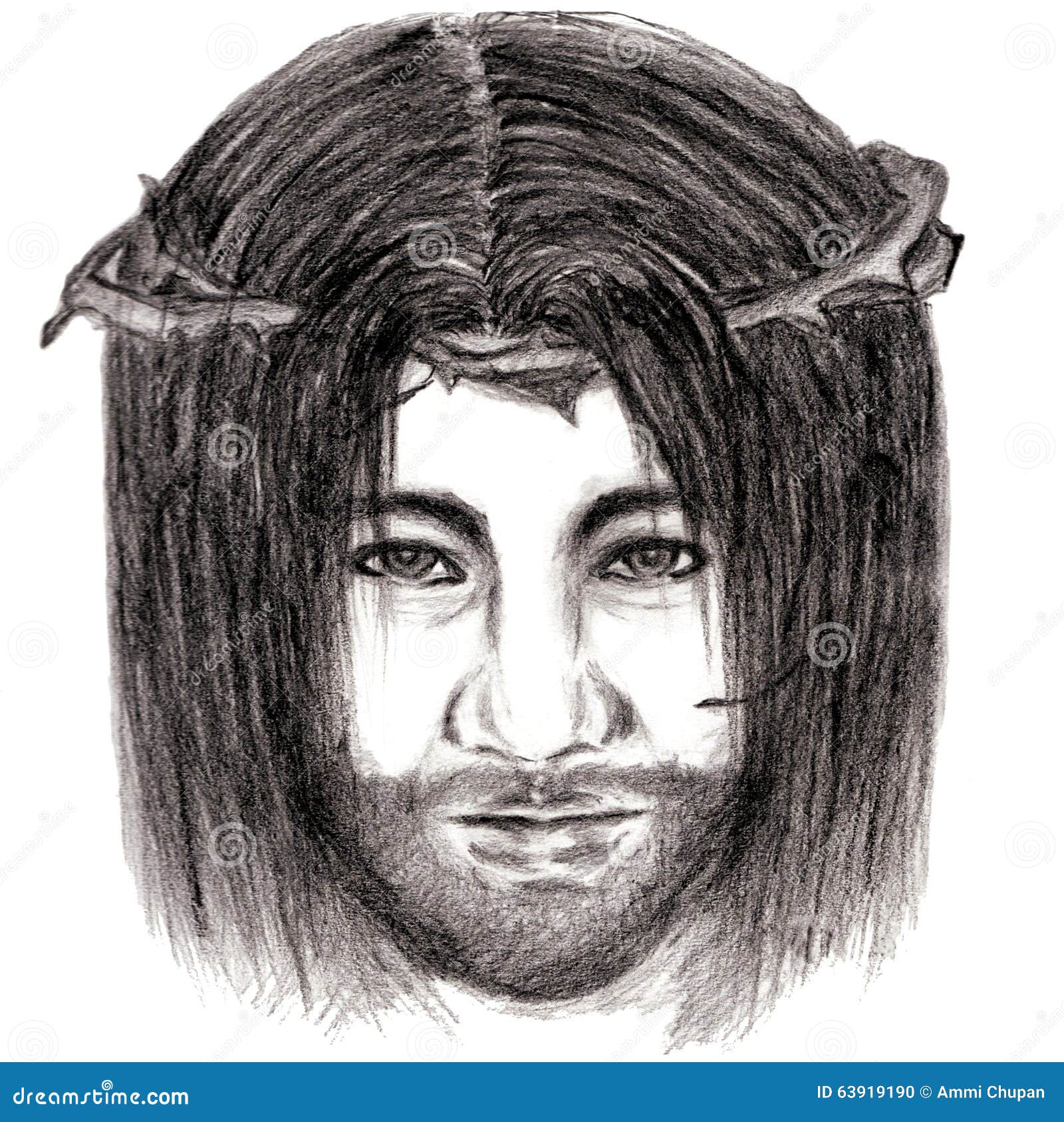 Pencil Drawing Jesus Crown Of Thorns