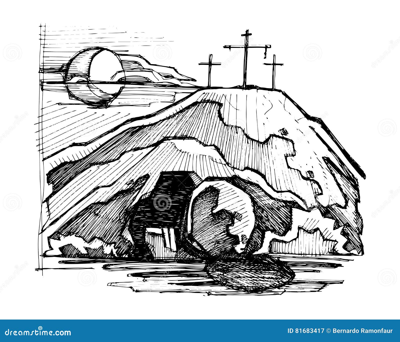 Jesus Christ Empty Tomb Cartoon Vector | CartoonDealer.com #81683417