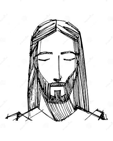 Jesus Christ Face Illustration Stock Vector - Illustration of religious ...