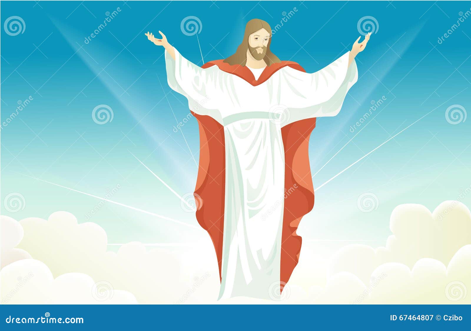 Jesus Christ Ressuscite Illustration De Vecteur Illustration Du Vecteur
